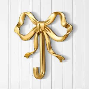 라인쉐이딩 1개 골드 보우 월 훅 황동 코켓 코트 모자 가방 목욕 타월 로브 빈티지 룸 데코 오피스 주방