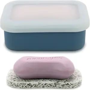 배수층이 있는 OLAMAR 휴대용 여행용 비누 케이스 향상된 누수 방지 실리콘 용기 캠핑 헬스장 기숙사