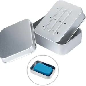 뚜껑이 있는 알루미늄 여행용 바 비누 용기 습식 셀프 배수 접시 통 케이스 홀더 캠핑 헬스장 하이킹 및