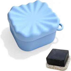 누수 방지 여행용 비누 케이스 뚜껑이 있는 엘리메타 사각 실리콘 용기 욕실 캠핑 야외용 샤워 홀더 바