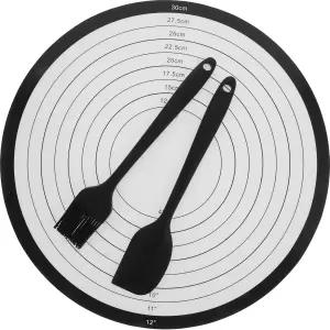 UPKOCH 실리콘 반죽 매트 세트 11.81X11.81인치 측정 저울과 미끄럼 방지 뒷면이 포함된 피자 및