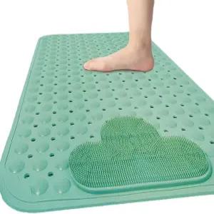 발 마사지 기능이 있는 목욕 및 샤워 안전 매트 시 대형 스크러버 욕실 스톨 욕조 바닥을 위한 흡입 컵이