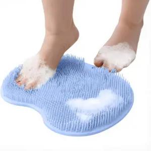 엡친 핸즈프리 실리콘 발 스크러버 매트 클린풋플렉스흡입 컵 포함 딥 클리닝 브러시 및 백 마사지 패드