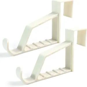 SolidSS 2 문고리 위에 흰색 플라스틱 포장 스토리지 고리 코트 수건 가방 모자 스카프 보관용