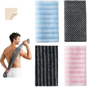 각질 제거 바디 스크러버 샤워용 백 일본 행주 타월 남성용 루프파 스펀지 네트 무료 식기 4Pcs 롱 목욕