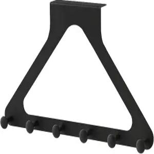 옷을 걸 수 있는 문고리 위 욕실용 수건 고리 후크가 달린 문 정리함 위블랙