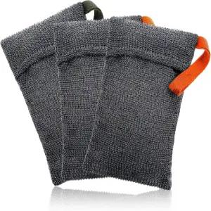 3개의 비누 가방 깊은 각질 제거를 위한 바 파우치 바디 스크러버 샤워 스펀지 루파 목욕 워싱을 발포