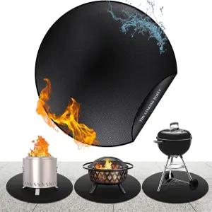 36인치 이하 파이어 피트용 매트 내열 및 내화 그릴 잔디용 데크 프로텍터 야외 방화 러그