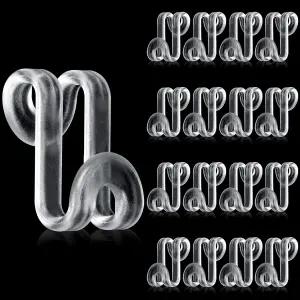 Jetec 48 피스 옷걸이 연결 후크 확장기 클립 옷장 공간 절약용 확장 장치 계단식 벨벳 껴안기