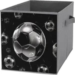 축구 블랙 수납 큐브 집용 정리함 손잡이가 달린 접이식 10.6인치 가방 1장옷용 침대 시트 정리용 대형