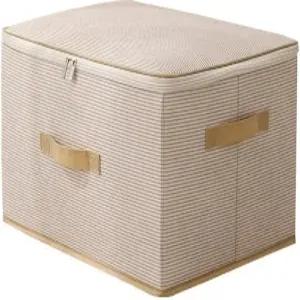 JSEIAJB 접이식 침대 시트 4종 세트 정리 및 보관 상자 담요