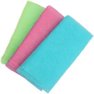 레디골 3PCS 각질 제거 행주 타월 일본 나일론 뷰티 스킨 목욕 스펀지 루파 바디 스크러버 메시 샤워기