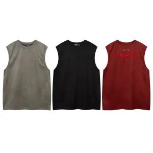 빈티지 여름 남사친 힙합 레터링 민소매 티셔츠 하이웨스트 자수 나시 루즈핏 원픽2