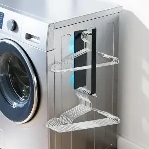 마그네틱 행거 정리함 세탁기 세탁실 정리 공간 절약 보관 랙 스태커 블랙