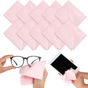 마이크로파이버 안경 청소용 천 10개 소프트 글래스 클리너 렌즈 재사용 가능한 도구 카메라 휴대폰 화면