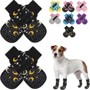 경목 바닥용 발을 핥는 것을 방지하는 장면리얼 미끄럼 개 양말 뜨겁거나 차가운 포장용 양면 신발 부츠 및