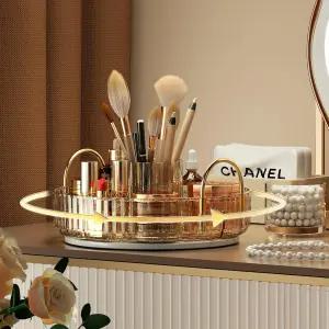 허영심을 위한 YCIA DONE 회전 메이크업 오거나이저 대용량 스토리지 스킨 케어 선반 향수 홀더 코스메틱