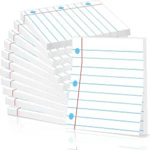 gisgfim 12 팩 백 투 스쿨 교사 테마 스티커 메모 세트 600매 안감 종이 3×3인치 셀프 스틱 패드 학교