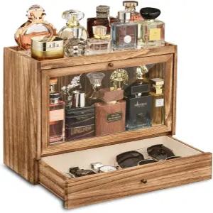 남성용 엠포고 쾰른 오거나이저 솔리드 우드 향수 서랍 수납 스탠드 있는 대용량 방진 홀더 사랑하는