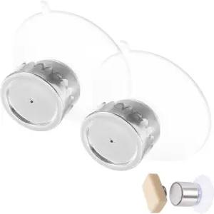 앙고일리 마그네틱 비누 홀더 벽걸이형 2Pc 스테인리스 샤워기 흡입 바 접시 주방 욕실 욕조 싱크대 셀프