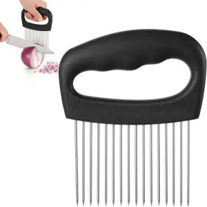 양파 채퍼 야채 커터를 자를 수 있는 초대형 홀더 16개의 긴 바늘이 스테인리스 스틸 토마토 감자 슬라이서