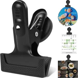 조아옥소코 3팩 헤비 듀티 마그네틱 클립 1.5인치 개구부 긁힘 방지 패드 합금강 방청 안전하게 그립 도구