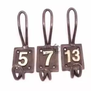 [SBD] 숫자 엔틱 옷걸이 주물 벽장식 벽면 고리 스타일 수납