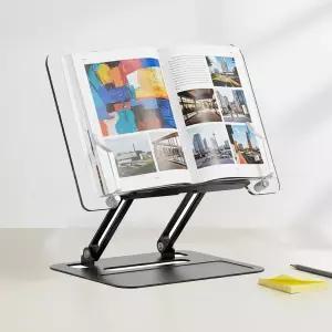 아크릴 조절식 책꽂이 트 디자인의 독서대 문서 레시피용 고밀도 합금 데스크탑 홀더 요리책 음악책블랙