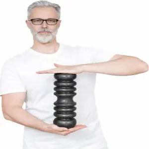 AMREX 트랙 척추 롤러 백 스트레처 근막 이완 감압 자세 정렬 및 근육 을 위한 견고한 딥 티슈 도구