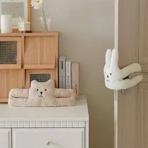 문고정 도어스토퍼 인형쿠션 베이지디자인 충격흡수 손끼임방지 방문보호