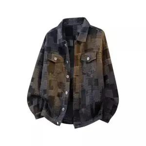 샤오원샵 청 남자 청자켓 자켓 터틀넥 키작남 코트 워싱 상 꾹1