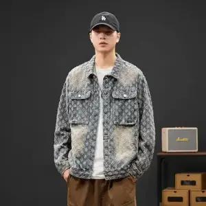 샤오원샵 남자 청 봄 빈티지 가을 청자켓 키작남 경량 워싱 고급스러운 꾹3