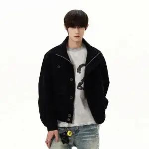 샤오원샵 남성용 청 빈티지 키작남 청자켓 멀티 포켓 디트로이트 차이나 자켓 코트 꾹1