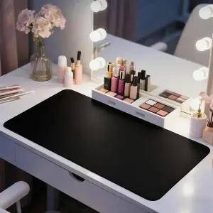 15.7 x23.6 방수 메이크업 매트 청소하기 쉬운 PU 가죽 배니티 테이블 프로텍터 브러시 주얼리 스킨케어용