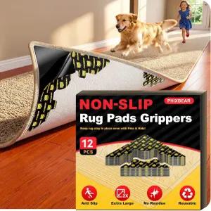 픽스베어 엑스트라 와이드 러그 테이프 강력한 홀드 미끄럼 방지 그립 패드 그 이중 레이어 디자인