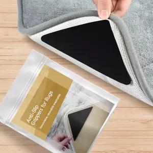 미조스레 12개 러그 테이프 원목 바닥 및 타일용 미끄럼 방지 패드 그 양면 접착 카펫 재사용 세척 가능한