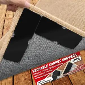 러그 카펫 미끄럼 방지 그 재사용 가능한 테이프 원목 바닥과 타일에 손상 없음 지역 코너용 스티커 패드
