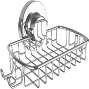 샤워용 비누 접시 강력한 진공 시스템 방청 304 스테인리스 스틸 바구니 스펀지 홀더 욕실용 또는 주방용