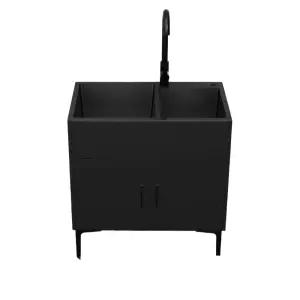 소형싱크대 간이 블랙 원룸 사무실 미니 스텐 캠핑 보조