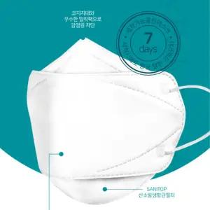 세척가능 7Days 새니탑마스크 3중구조 50매 일회용 입체형 필터 1회용 부직포 얇은