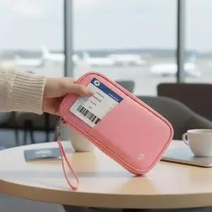 [라일리] Rly RFID방지지갑 차단 여권지갑 핑크