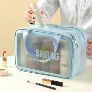 [라일리] Rly 메쉬형 이중 방수가방 워시백 휴대용 세면 파우치