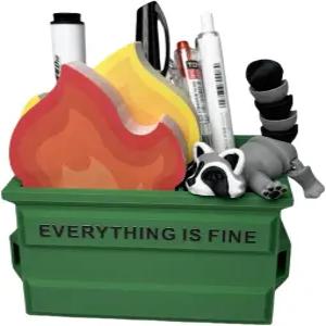 인메트리 재미있는 쓰레기통은 300개의 스티커 메모가 있는 펜 홀더를 발사할 수 사무실용 귀여운 책상