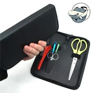 가위 정리 크래프트 가죽케이스 검정 색상