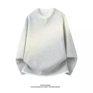 코아픽샵 남자 봄 캐주얼 빈티지 투피스 페이크 맨투맨 키작남 브이넥 긴팔 꾹1