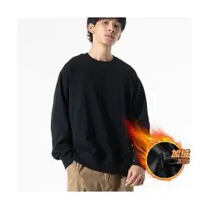 코아픽샵 남친 가을 긴팔 기모 맨투맨 루즈핏 봄가을 빅사이즈 상의 키작남 꾹3