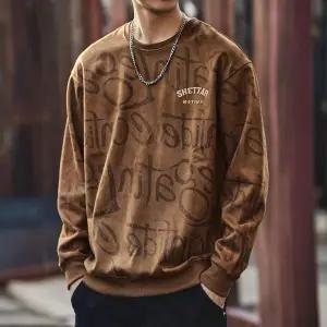 코아픽샵 남자 키작남 맨투맨 그린 사슴 헤비 라운드 가을 루즈핏 그래피티 프린트 긴팔 캐주얼 상의 꾹3