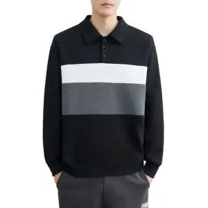 코아픽샵 블랙 남사친 캐주얼 맨투맨 배색 키작남 봄가을 터틀넥 꾹3