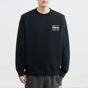 코아픽샵 남자 키작남 맨투맨 라운드 블랙 레터링 프린트 긴팔 봄가을 세미 루즈핏 꾹3