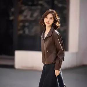 솔저스여자 캐주얼 양가죽 봄옷 숏 헤닝 옷 점퍼 코트 가죽 리얼 OPH1